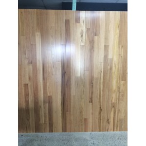 NEWLY FINISHED SOLID TIMBER BLACKBUTT ON WALL